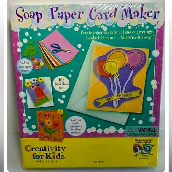Soap Paper Card Maker/Creativity for kids NWOT - Picture 1 of 13